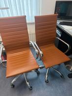 Mooie bureaustoelen 2 stuks, Ophalen, Bruin, Zo goed als nieuw, Bureaustoel