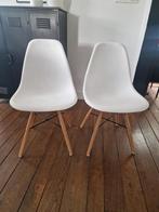 Witte eetkamerstoel kuip, Huis en Inrichting, Stoelen, Ophalen of Verzenden, Gebruikt, Wit, Twee