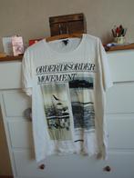 H&M - ecrukleurig shirt met print maat L, Kleding | Heren, T-shirts, Maat 52/54 (L), Beige, Ophalen of Verzenden, Zo goed als nieuw