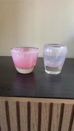 Dutz waxinelichthouders roze, Ophalen of Verzenden, Zo goed als nieuw, Overige materialen, Minder dan 25 cm