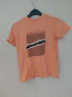 Leuk oranje T-shirt met print - Maat 134, Jongen of Meisje, Ophalen of Verzenden, Zo goed als nieuw, Shirt of Longsleeve