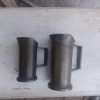 Twee stuks tinnen maatbeker., Antiek en Kunst, Antiek | Tin, Ophalen of Verzenden