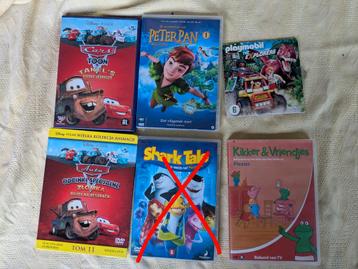DVD Pakket: Cars, Peter Pan, Kikker, Playmobil beschikbaar voor biedingen