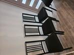 4x ikea stoelen zwart, Huis en Inrichting, Stoelen, Ophalen, Zo goed als nieuw, Zwart, Vier