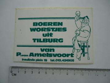 sticker oud Tilburg Boeren worstjes p van Amelsvoort retro beschikbaar voor biedingen