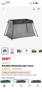 BabyBjorn Reisbedje Light - Perfect voor onderweg!, Kinderen en Baby's, Babywiegjes en Ledikanten, Ophalen of Verzenden, Zo goed als nieuw