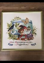 Borduurwerk v het kabouter echtpaar Piggelmee ong 44 x 47 cm, Ophalen of Verzenden