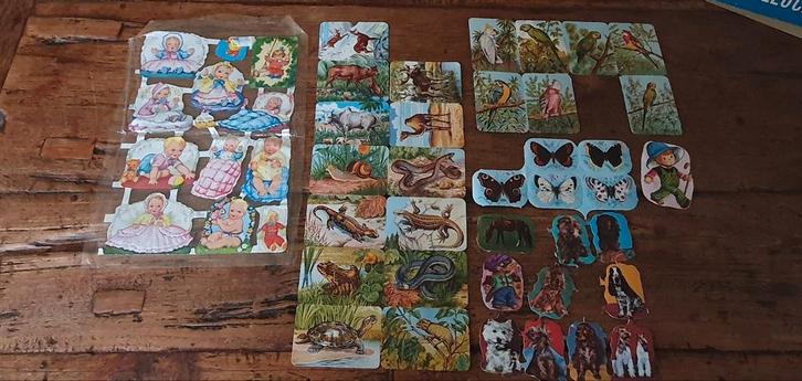 Vintage poesieplaatjes poëzie album Krüger dieren baby, Verzamelen, Poesieplaatjes, Ophalen of Verzenden