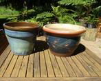 2 bloempotten., Ophalen, Rond, Zo goed als nieuw, Aardewerk