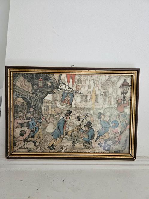 Het Lieve Vrouwke Estaminet - Anton Pieck, Antiek en Kunst, Kunst | Tekeningen en Foto's, Ophalen of Verzenden