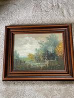 Klassiek Landschapsschilderij met Houten Lijst, Ophalen of Verzenden