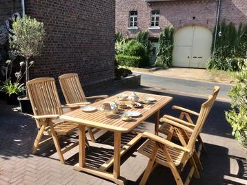 Teakhouten Tuinset Allure tuinTafel+Teak&Garden Stoelen🍀 beschikbaar voor biedingen