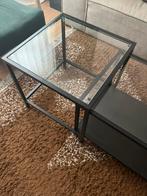 Salontafel glas 2 delig Ikea, Huis en Inrichting, Tafels | Salontafels, Ophalen, 50 tot 100 cm, Rond, Minder dan 50 cm