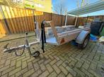 Aanhanger 750kg - Incl. Spanbanden, Kisten & oprijplaat, Ophalen of Verzenden, Gebruikt