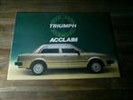 Triumph Acclaim 16 pag., Verzenden, Zo goed als nieuw, Overige merken