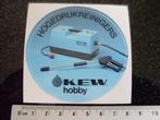 sticker k.e.w. hobby hogedrukreinigers logo, Verzenden, Zo goed als nieuw, Merk