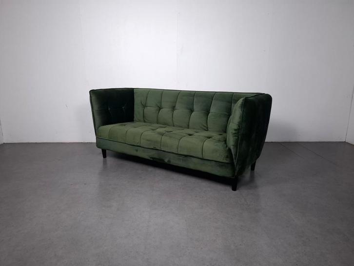 Velourse 2 zits Bank ZGAN | GRATIS BEZORGING | Gereinigd, Huis en Inrichting, Banken | Bankstellen, Zo goed als nieuw, Rechte bank