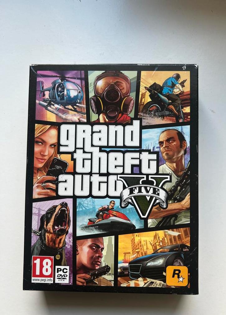 GTA 5 PC Disc Editie - Compleet!, Spelcomputers en Games, Games | Pc, Gebruikt, Avontuur en Actie, 1 speler, Vanaf 18 jaar, Online