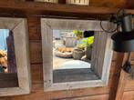 3 tuin spiegels met brede houten lijst, Ophalen