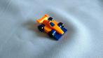 Raceauto Playmobil 1x2 centimeter oranje blauw, Ophalen of Verzenden, Zo goed als nieuw