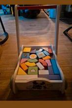 Te koop blokken kar van woenzel en pip, Kinderen en Baby's, Speelgoed | Houten speelgoed, Ophalen of Verzenden