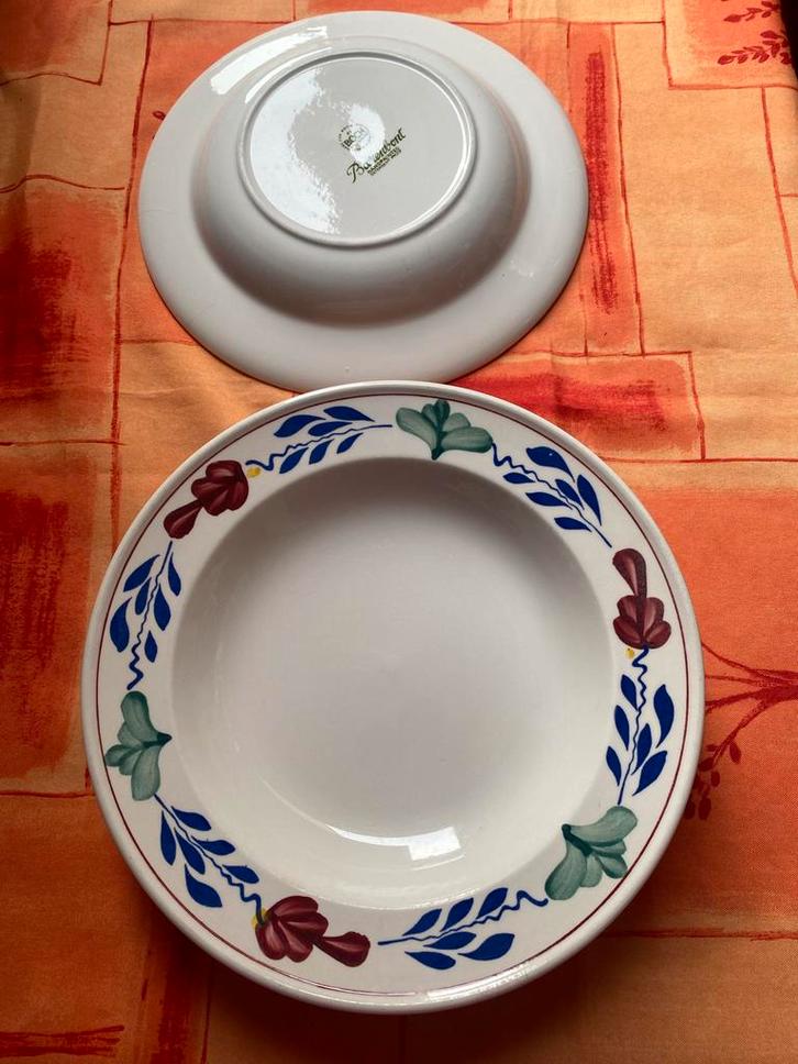 5 Boerenbond Diepe Borden, Huis en Inrichting, Keuken | Servies, Gebruikt, Bord(en), Boerenbont, Aardewerk, Ophalen