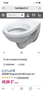 Hangend toilet pot met wc bril, Ophalen, Zo goed als nieuw, Toilet