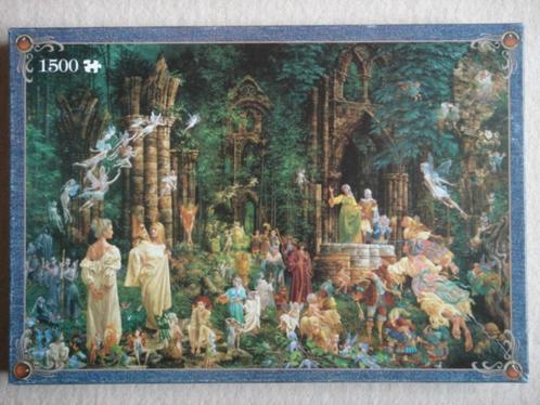 1500 Puzzel: James Christensen - Court of the Fairies, Hobby en Vrije tijd, Denksport en Puzzels, Zo goed als nieuw, Legpuzzel