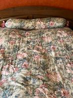 Mooi bedsprei en bijpassende kussenrol voor tweepersoonsbed., Ophalen, Gebruikt, Tweepersoons, Romantisch