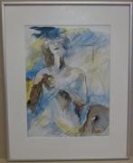 Jan Wiegers (1893) Aquarel Potlood " Dame met Hoed " Ges Ged, Ophalen of Verzenden