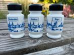 Vintage Kruidenpotjes - Melkglas Opaline Set, Ophalen of Verzenden