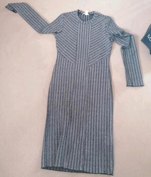 H&M Glitterjurk, maat M/ L, Kleding | Dames, Jurken, Zo goed als nieuw, Zwart, Boven de knie, Ophalen of Verzenden