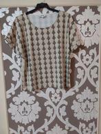 SHOEBY TRAVELSTOF TOP MAAT M, Maat 38/40 (M), Beige, Zo goed als nieuw, Korte mouw