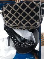 Pumps met steentjes met tasje, Kleding | Dames, Schoenen, Ophalen of Verzenden, Zo goed als nieuw, Zwart