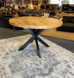 Eettafel rond 100/110/120/130/140/150 met spinpoot €249,-