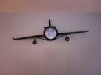 Wandklok Vliegtuig - 200cm Lang, Huis en Inrichting, Ophalen of Verzenden, Gebruikt, Analoog, Wandklok