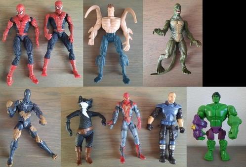 9 actiefiguren o.a spiderman en hulk, Kinderen en Baby's, Speelgoed | Actiefiguren, Gebruikt, Ophalen of Verzenden