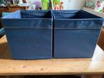 Twee blauwe spijkergoed Kallax opbergbakken, Opvouwbaar, Minder dan 50 cm, Ophalen of Verzenden, Zo goed als nieuw