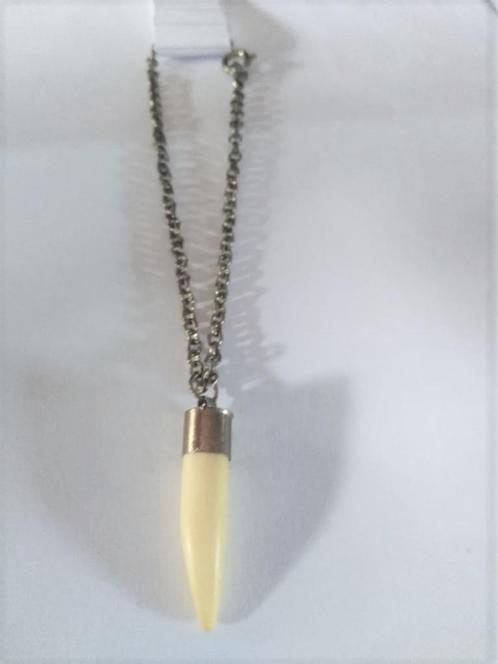 CROCK THEETH CHAIN / KRODIL TAND KETTING, Sieraden, Tassen en Uiterlijk, Kettingen, Nieuw, Overige materialen, Wit, Met hanger
