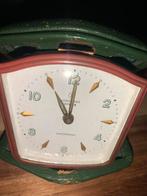 Junghans Bivox Reiswekker met Groene Lederen Etui, Ophalen of Verzenden