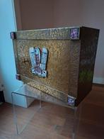 25,9 kilo Tabernakel met messing bekleding en emaille vogels, Antiek en Kunst, Ophalen