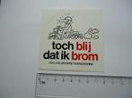 sticker Blij brommer bromfiets holland strip verzekering, Verzamelen, Stickers, Overige typen, Zo goed als nieuw, Verzenden