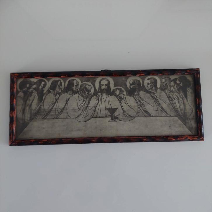 Het Laatste Avondmaal Prent lithografie Jan Toorop 1914, Antiek en Kunst, Antiek | Religie, Ophalen of Verzenden