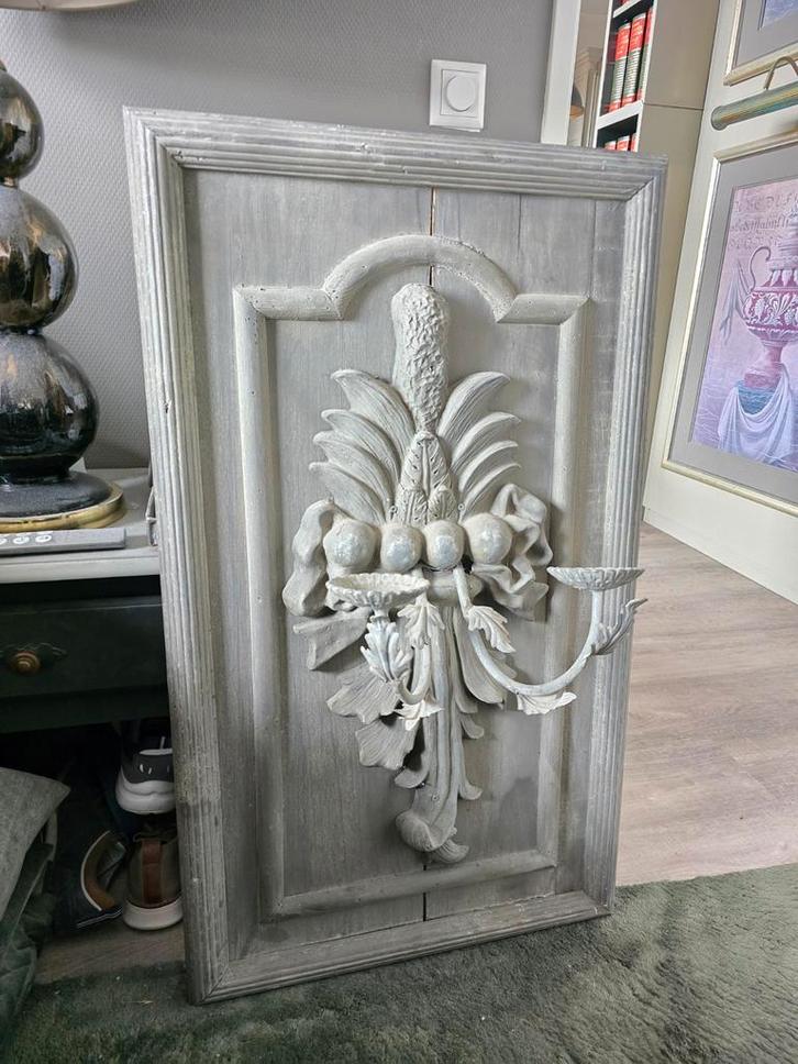 Houten Wandpaneel met Ornament, Huis en Inrichting, Woonaccessoires | Wanddecoraties, Gebruikt, Ophalen