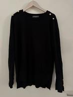 Dames lange trui zwart knit tricot top vest acryl maat M, Ophalen of Verzenden, Zo goed als nieuw, Maat 38/40 (M), Zwart