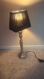 3 Tafellampen, zilver net doorzichtig zwarte kap, Huis en Inrichting, Lampen | Tafellampen, Ophalen of Verzenden, Gebruikt, Minder dan 50 cm