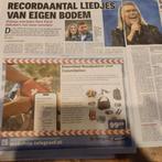 Top 2000 Recordaantal liedjes van eigen bodem. Krantartikel, Ophalen of Verzenden, 1980 tot heden, Nederland, Knipsel(s)