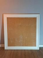 Leuk prikbord met witte lijst 100cm x100 cm, Ophalen, Gebruikt, Prikbord