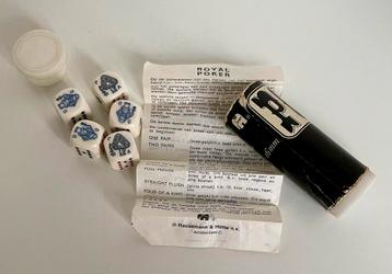 Vintage 60/70’s Jumbo, Royal Poker dobbelstenen set beschikbaar voor biedingen