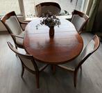 Koloniale eettafel + 5 stoelen, Ophalen, Gebruikt